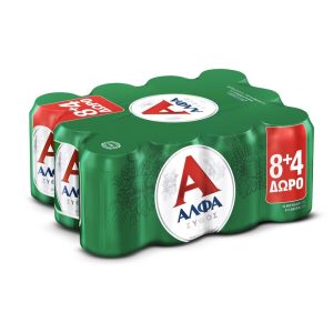 ΜΠΥΡΑ ΑΛΦΑ Κουτί 330ml (8+4) - Image 1
