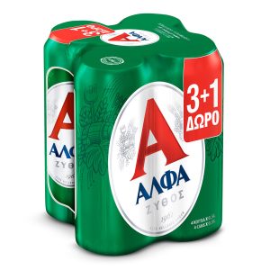 ΜΠΥΡΑ ΑΛΦΑ Κουτί 500ml (3+1) - Image 1