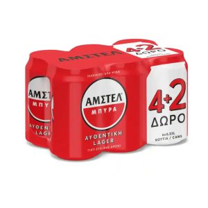ΜΠΥΡΑ AMSTEL Κουτί 330ml (4+2) - Image 1